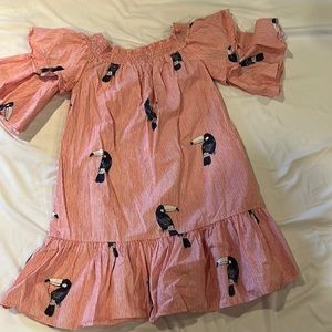 ZARA Toucan Off the Shoulder Dress